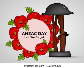 Illustration of Anzac Day background