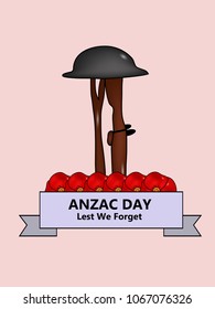 Illustration of Anzac Day background