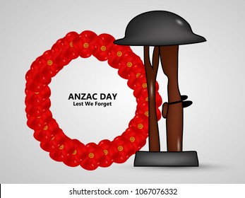 Illustration of Anzac Day background