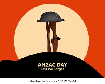 Illustration of Anzac Day background