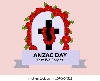 Illustration of Anzac Day background