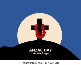 Illustration of Anzac Day background