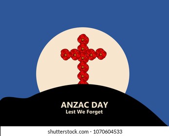 Illustration of Anzac Day background