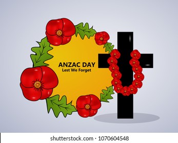 Illustration of Anzac Day background