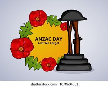 Illustration of Anzac Day background