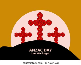 Illustration of Anzac Day background