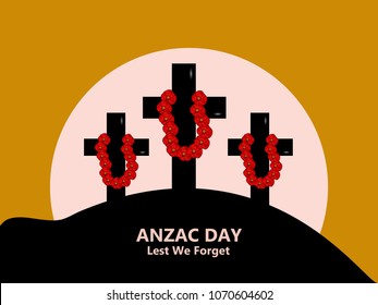 Illustration of Anzac Day background