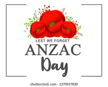 Illustration Of anzac Day Background.