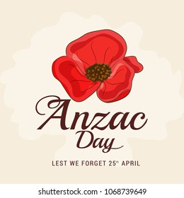 Illustration Of Anzac Day Poster Or Banner Background.
