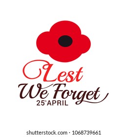 Illustration Of Anzac Day Poster Or Banner Background.