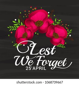 Illustration Of Anzac Day Poster Or Banner Background.