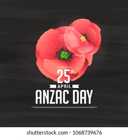 Illustration Of Anzac Day Poster Or Banner Background.