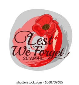 Illustration Of Anzac Day Poster Or Banner Background.