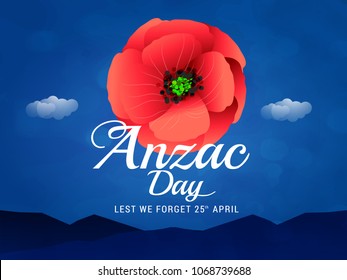 Illustration Of Anzac Day Poster Or Banner Background.