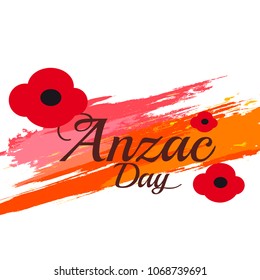 Illustration Of Anzac Day Poster Or Banner Background.