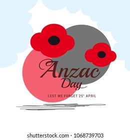 Illustration Of Anzac Day Poster Or Banner Background.