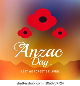 Illustration Of Anzac Day Poster Or Banner Background.