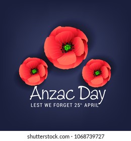 Illustration Of Anzac Day Poster Or Banner Background.