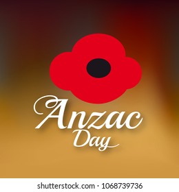 Illustration Of Anzac Day Poster Or Banner Background.