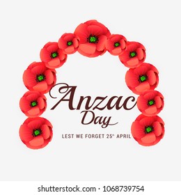 Illustration Of Anzac Day Poster Or Banner Background.