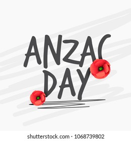 Illustration Of Anzac Day Poster Or Banner Background.