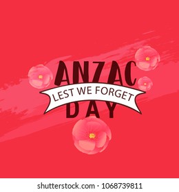 Illustration Of Anzac Day Poster Or Banner Background.