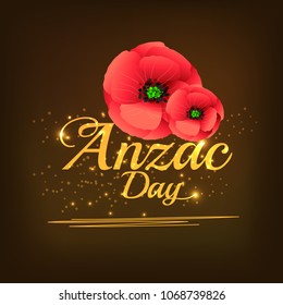 Illustration Of Anzac Day Poster Or Banner Background.