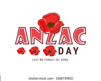Illustration Of Anzac Day Poster Or Banner Background.