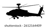 illustration of apache helicopter silhouette isolated on white background high quality illustration