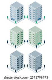 Illustration of an apartment building seen from above