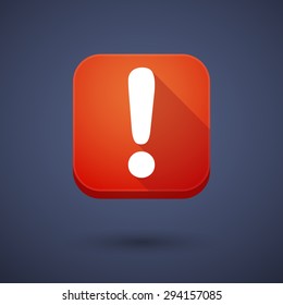 Illustration of an app button with an admiration sign