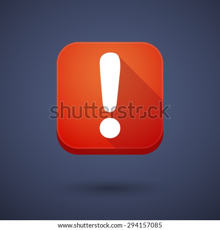Illustration of an app button with an admiration sign
