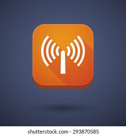 Illustration of an app button with an antenna