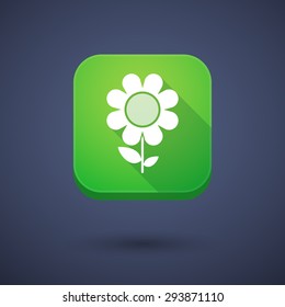 Illustration of an app button with a flower
