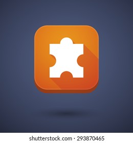 Illustration of an app button with a puzzle piece