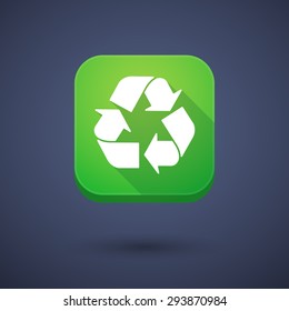 Illustration of an app button with a recycle sign