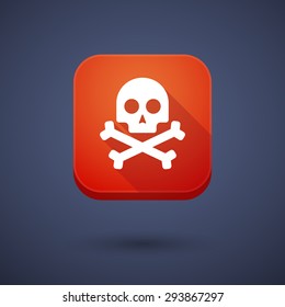 Illustration of an app button with a skull