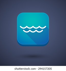 Illustration of an app button with a water sign