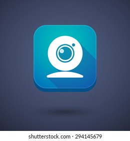 Illustration of an app button with a web cam