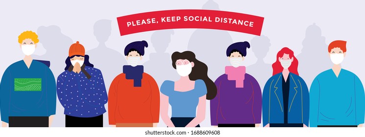 illustration of the appeal of people doing social distancing