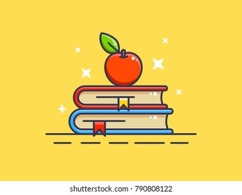 illustration of an apple book