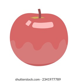 Illustration of apple drawn in vector