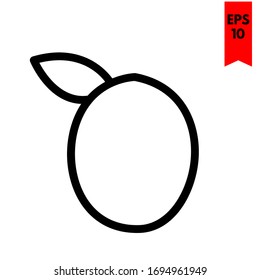 illustration of apple flat icon
