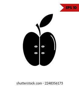 Illustration of Apple Glyph Icon
