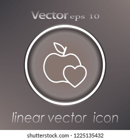 Illustration of an apple with a heart
