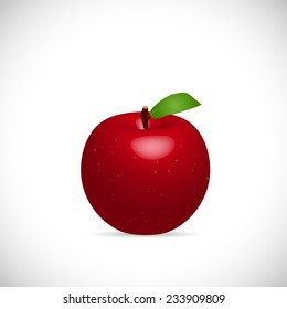 Illustration of an apple isolated on a white background.