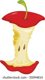 illustration of apple on white