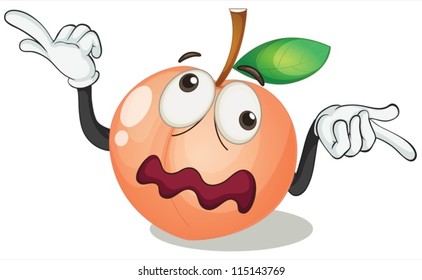 illustration of an apple on a white background