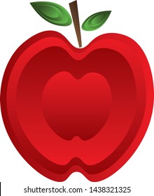 Illustration of an apple, red