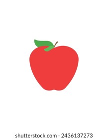 Illustration of an apple that is still with flat design